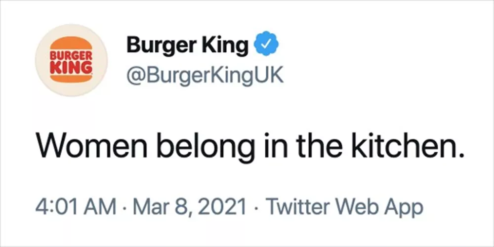 burger king offensive tweet
